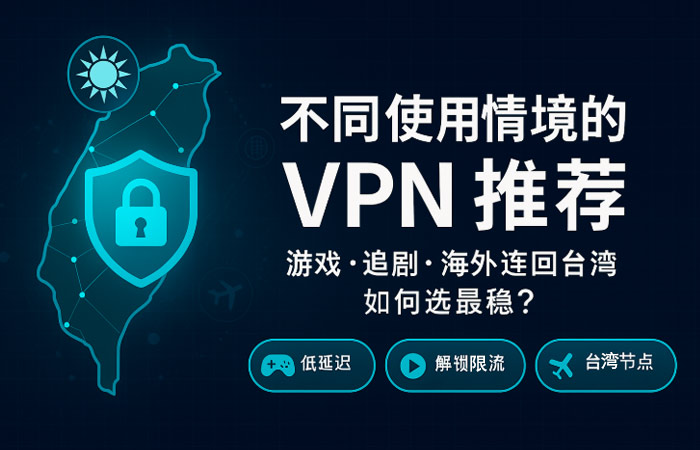 不同使用情境的 VPN 推荐