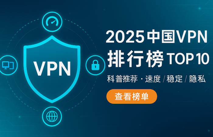 2025中国VPN排行榜TOP 10
