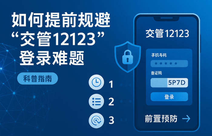 提前规避“交管12123”登录难题